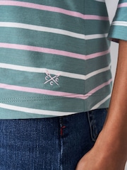 Crew Clothing Company Green Essential Breton T-Shirt - Image 4 of 5