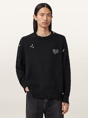 Preto - AllSaints Theo Crew Neck Jumper - Imagem 1 de 8