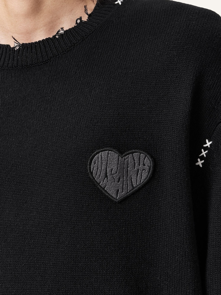 Preto - AllSaints Theo Crew Neck Jumper - Imagem 2 de 8