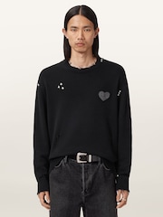 Preto - AllSaints Theo Crew Neck Jumper - Imagem 4 de 8