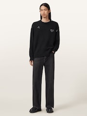 Preto - AllSaints Theo Crew Neck Jumper - Imagem 5 de 8