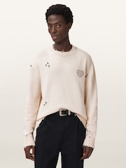 Branco - AllSaints Theo Crew Neck Jumper - Imagem 1 de 6
