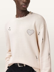 Branco - AllSaints Theo Crew Neck Jumper - Imagem 2 de 6