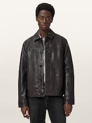 AllSaints Brown Nates Jacket - Image 4 of 7