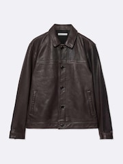 AllSaints Brown Nates Jacket - Image 8 of 8