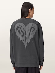 AllSaints Black Trip Crew Sweatshirt - Image 2 of 10