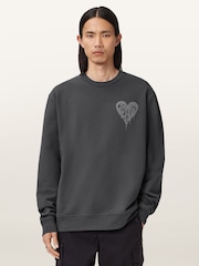AllSaints Black Trip Crew Sweatshirt - Image 3 of 10