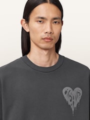AllSaints Black Trip Crew Sweatshirt - Image 7 of 10