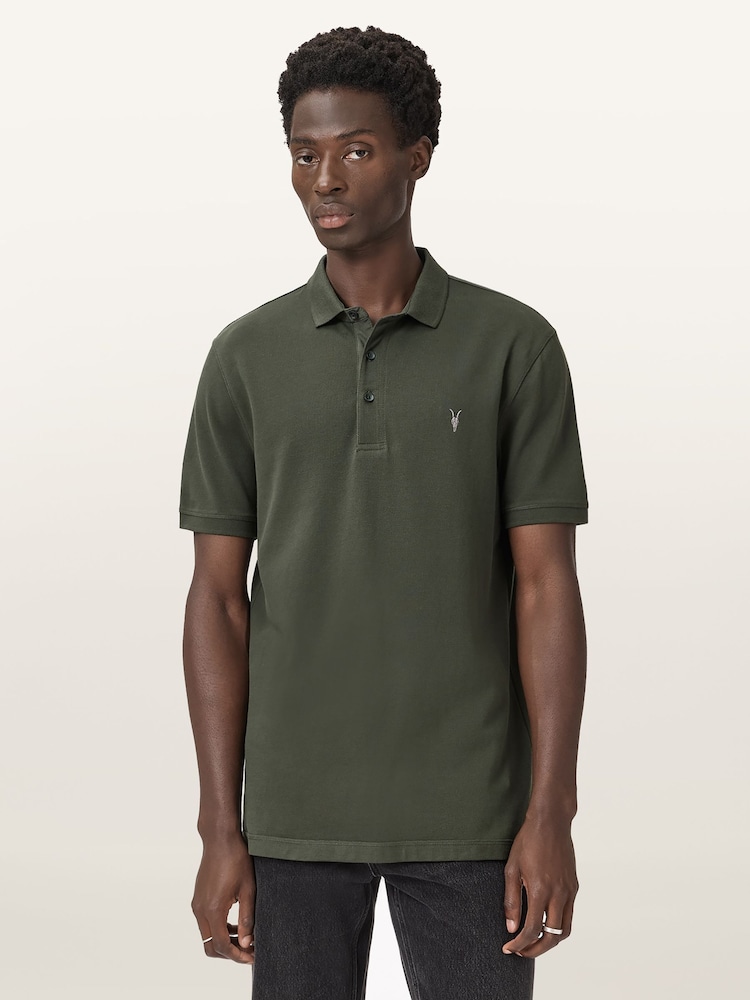 AllSaints Green Light Reform Short Sleeve Polo Shirts 2 Pack - Image 2 of 8