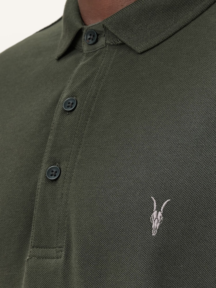 AllSaints Green Light Reform Short Sleeve Polo Shirts 2 Pack - Image 8 of 8