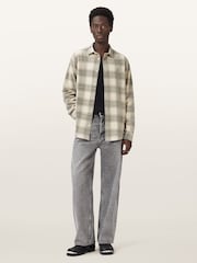 AllSaints Cream Yuki Long Sleeve Shirt - Image 6 of 9