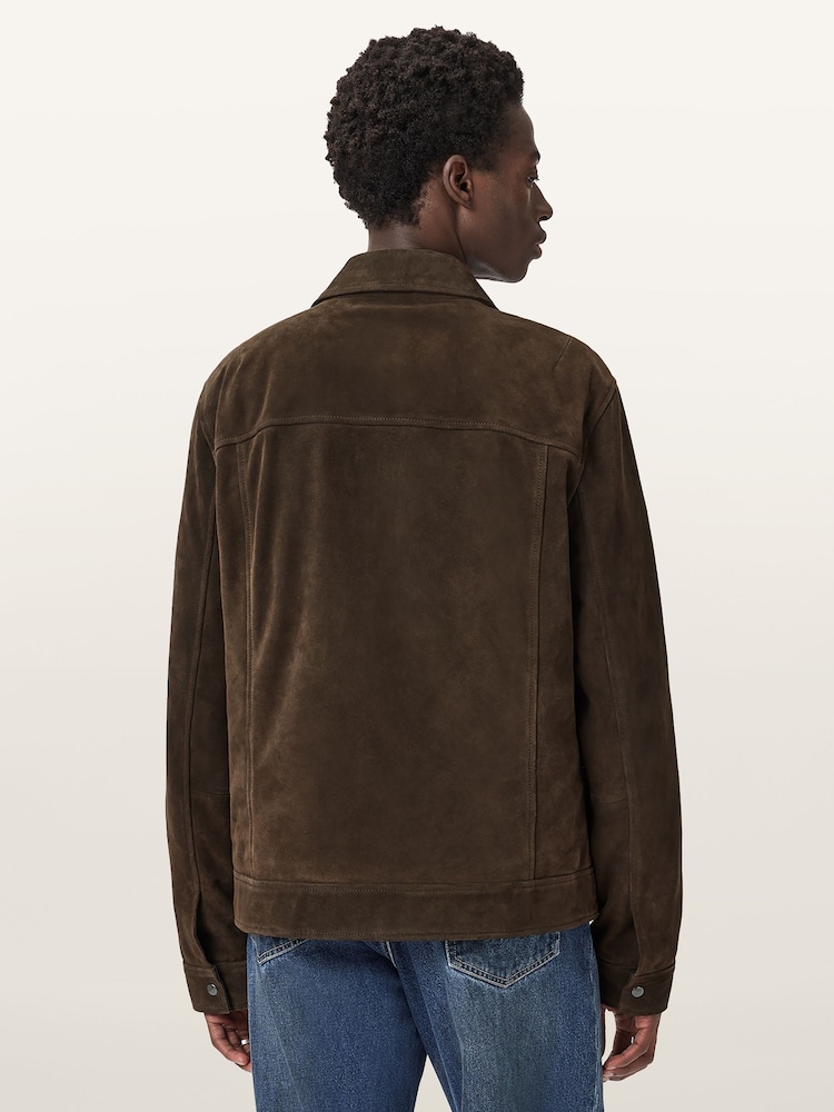 AllSaints Brown Rhone Jacket - Image 2 of 9
