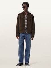 AllSaints Brown Rhone Jacket - Image 6 of 9