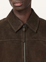 AllSaints Brown Rhone Jacket - Image 8 of 9