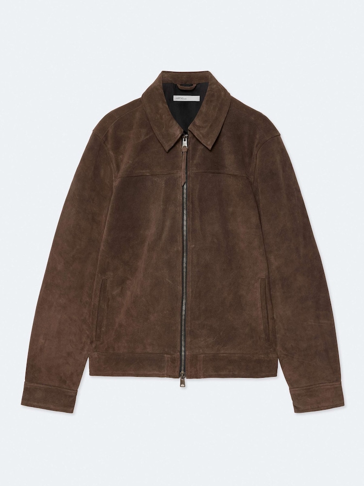 AllSaints Brown Rhone Jacket - Image 8 of 8 AllSaints Brown Rhone Jacket - Image 8 of 8