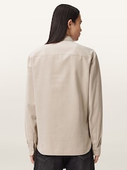 AllSaints Grey Birchwood Long Sleeve Shirt - Image 7 of 8