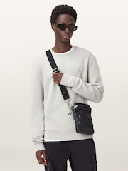 AllSaints Grey Light Slim Fit Raven Sweatshirt - Image 1 of 8