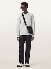 AllSaints Grey Light Slim Fit Raven Sweatshirt - Image 5 of 8