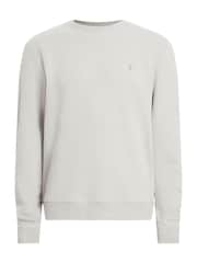 AllSaints Grey Light Slim Fit Raven Sweatshirt - Image 7 of 8