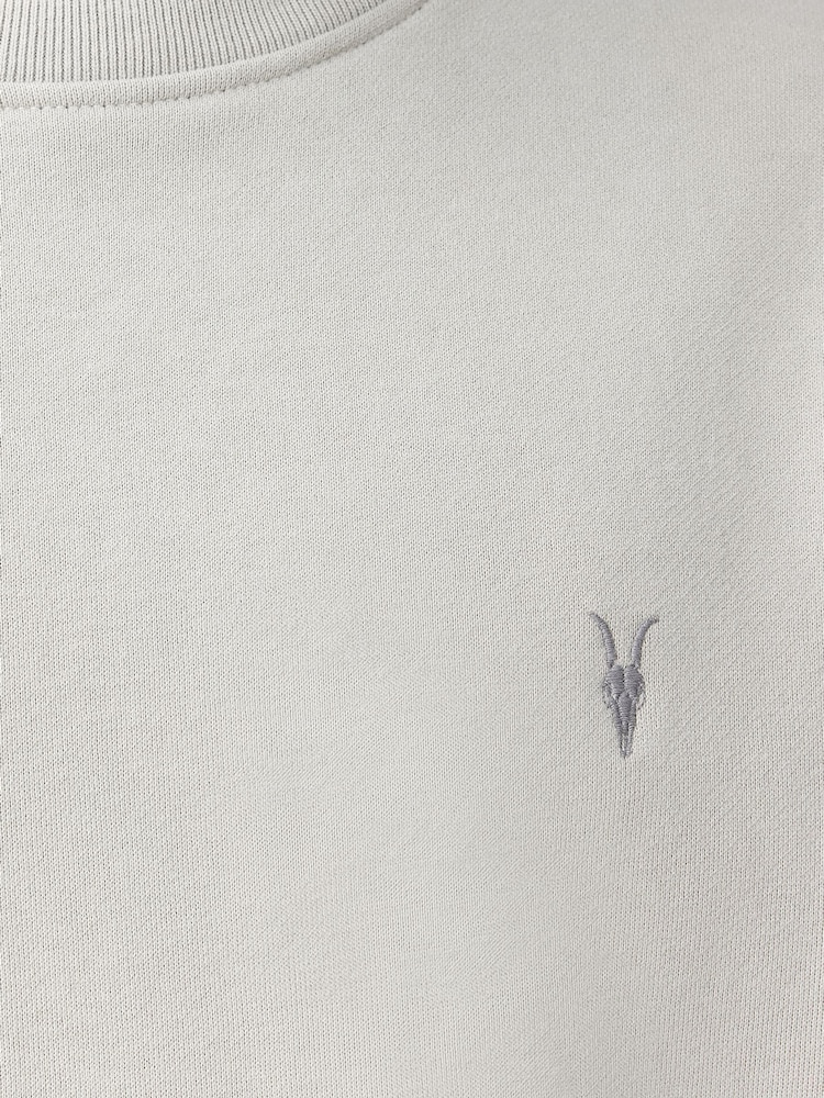 AllSaints Grey Light Slim Fit Raven Sweatshirt - Image 8 of 8