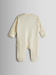 JoJo Maman Bébé Cream My First Easter Appliqué Sleepsuit - Image 2 of 3