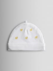 JoJo Maman Bébé Embroidered Hat and Bib Set - صورة 2 من 7