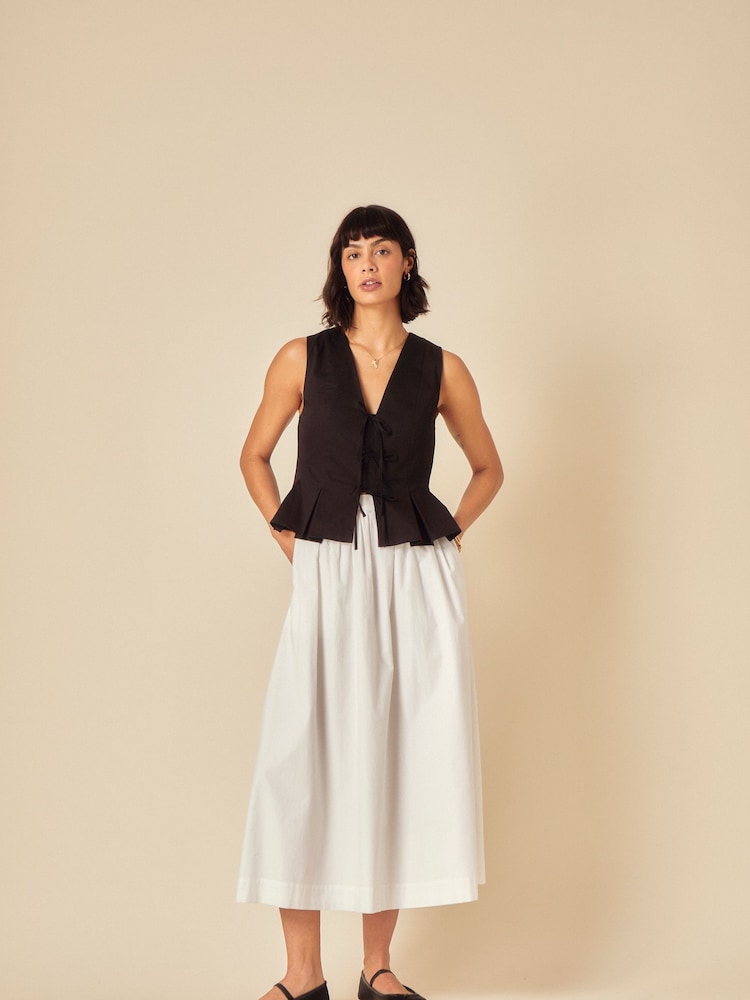 Nobodys Child Black Tie Front Waistcoat - Image 5 of 5 Nobodys Child Black Tie Front Waistcoat - Image 5 of 5