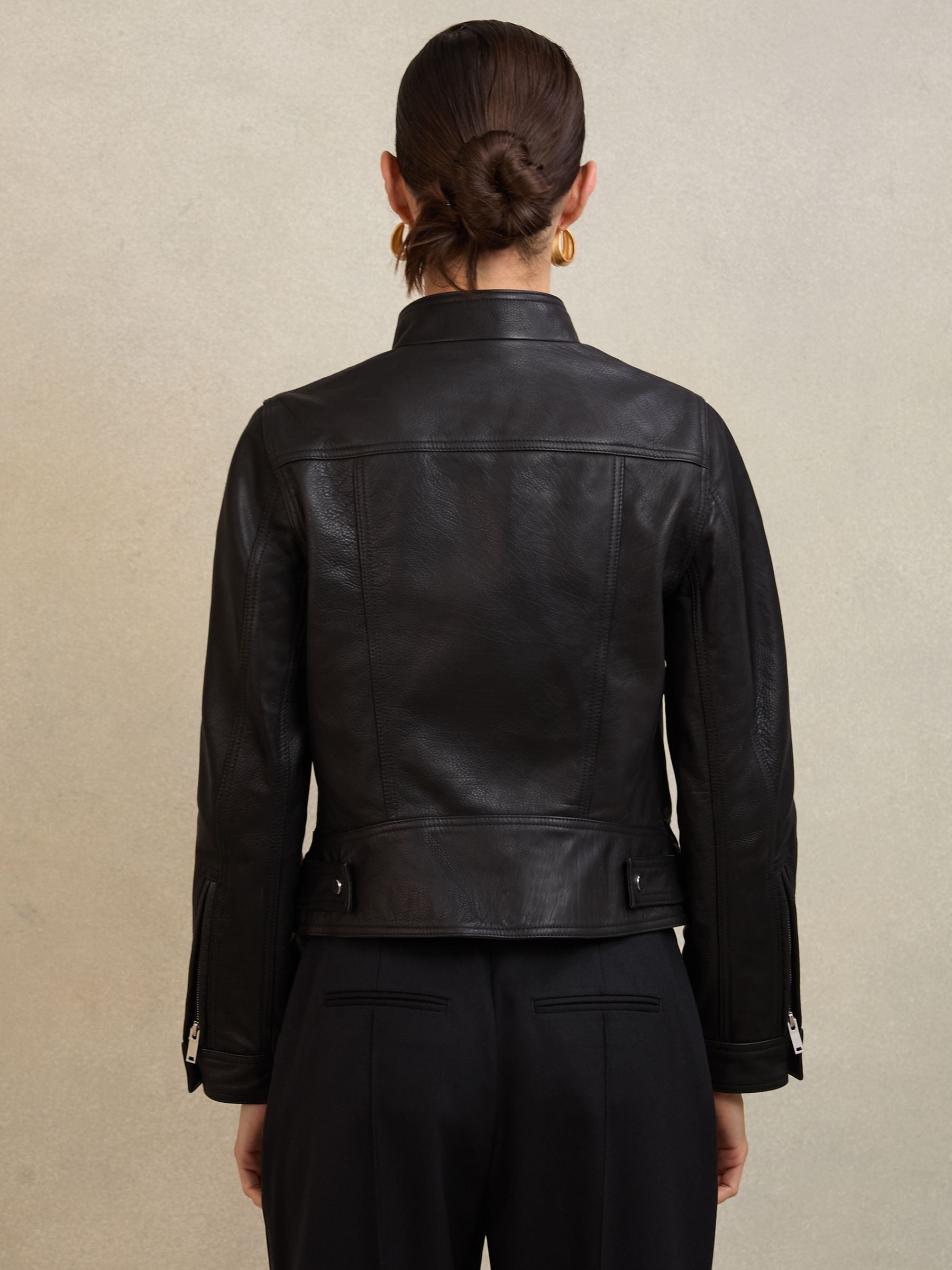 Buy Atelier Black Colette Atelier Leather Biker Jacket from Next