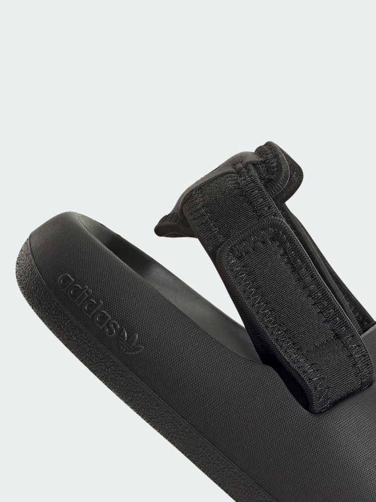 adidas Originals Black Adifom Adilette Sandals - Image 9 of 9