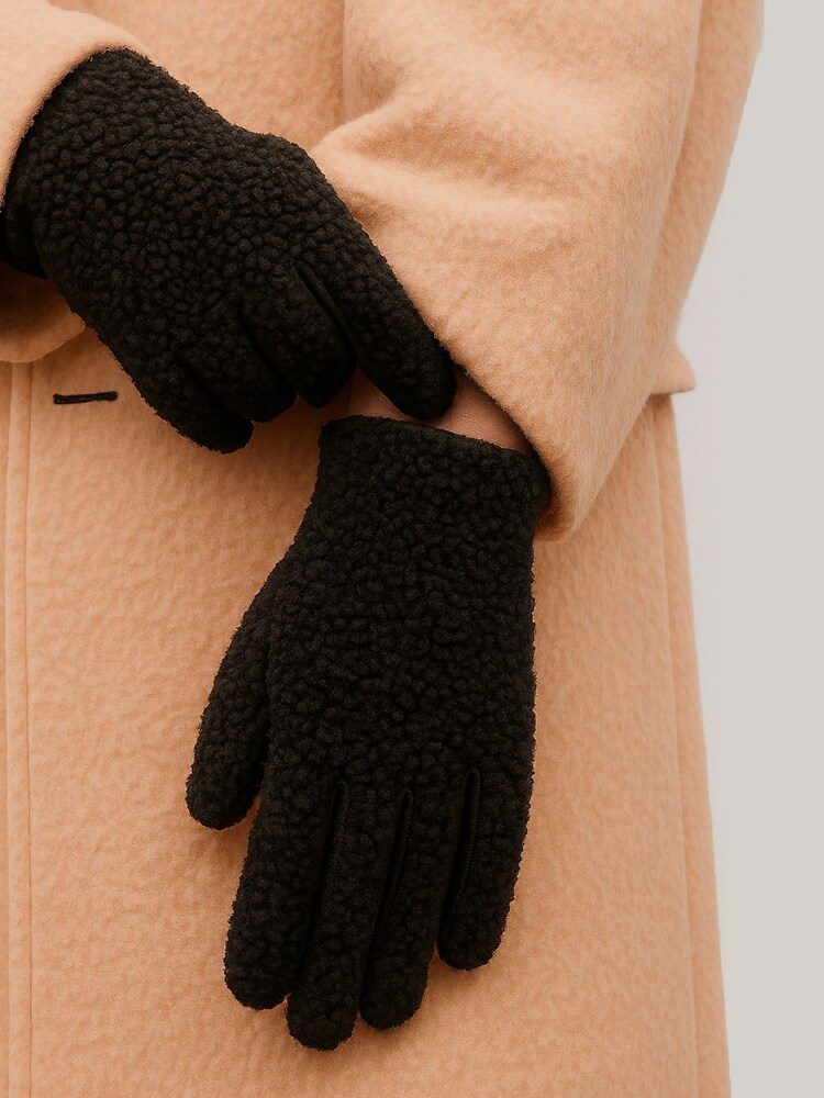 Totes Black Borg SmarTouch Gloves with Leather Palm - Image 1 of 2 Totes Black Borg SmarTouch Gloves with Leather Palm - Image 1 of 2