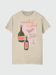 Brands In Natural Cocktail O Clock Graphic T-Shirt - Image 3 of 5