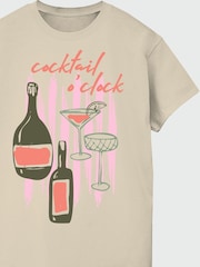 Brands In Natural Cocktail O Clock Graphic T-Shirt - Image 4 of 5