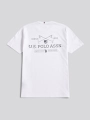 Branco - U.S. Polo Assn. Mens Back Graphic T-Shirt - Imagem 8 de 10