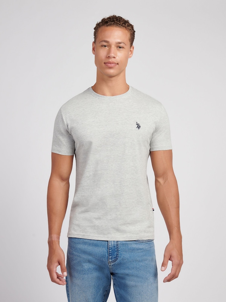 U.S. Polo Assn. Grey Mens Back Graphic T-Shirt - Image 1 of 10