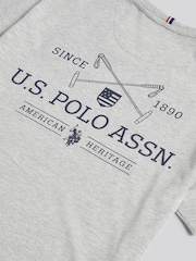 U.S. Polo Assn. Grey Mens Back Graphic T-Shirt - Image 10 of 10