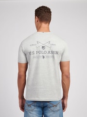 U.S. Polo Assn. Grey Mens Back Graphic T-Shirt - Image 2 of 10