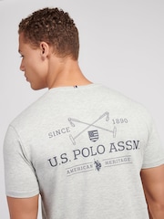 U.S. Polo Assn. Grey Mens Back Graphic T-Shirt - Image 5 of 10
