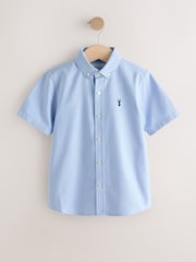 Blue Short Sleeve Premium Oxford Shirt (3-16yrs) - Image 1 of 4