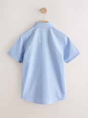 Blue Short Sleeve Premium Oxford Shirt (3-16yrs) - Image 2 of 4