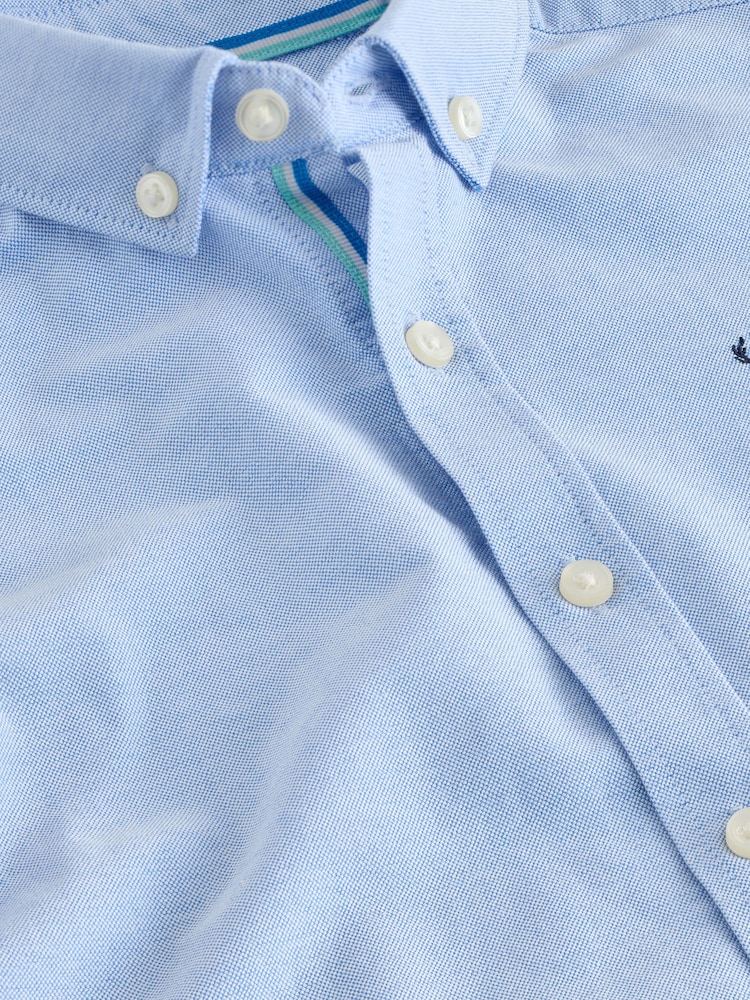 Blue Short Sleeve Premium Oxford Shirt (3-16yrs) - Image 4 of 4