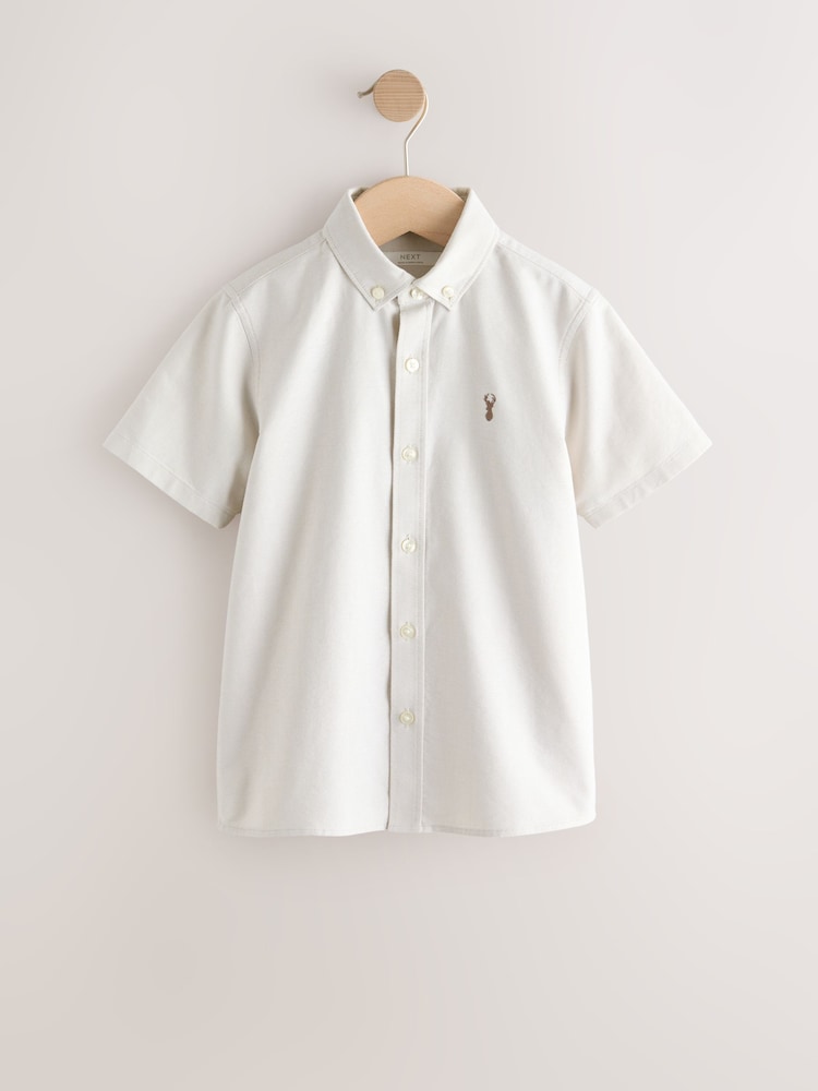 Neutral - Short Sleeve Premium Oxford Shirt (3-16yrs) - Imaginea 1 din 4