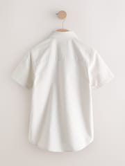 Neutral - Short Sleeve Premium Oxford Shirt (3-16yrs) - Imaginea 2 din 4