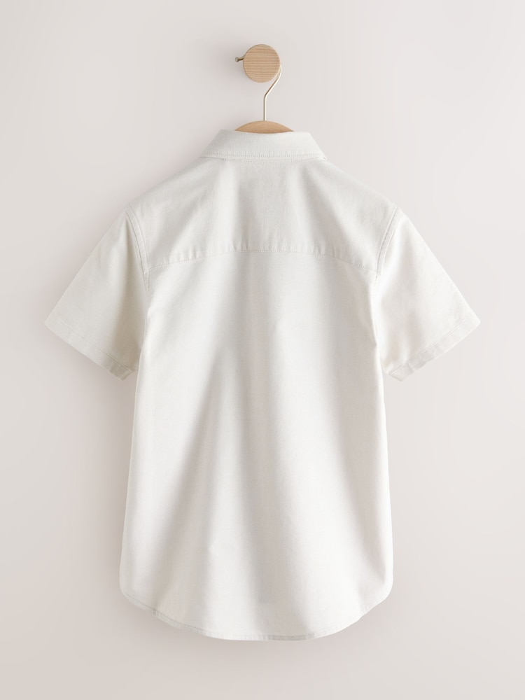 Neutral - Short Sleeve Premium Oxford Shirt (3-16yrs) - Imaginea 2 din 4