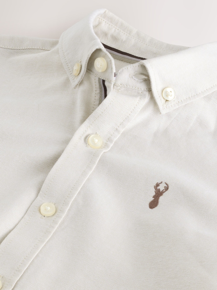 Neutral - Short Sleeve Premium Oxford Shirt (3-16yrs) - Imaginea 4 din 4