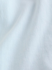 Pale Blue Short Sleeve Linen Blend Grandad Collar Shirt (3-16yrs) - Image 4 of 5