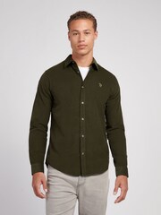 U.S. Polo Assn. Green Textured Corduroy Shirt - Image 1 of 9