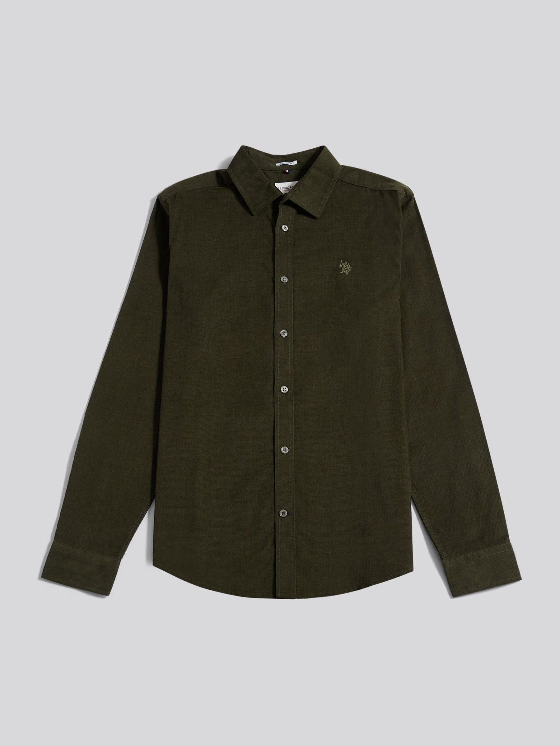 トップス Abu Garcia/CORDUROY POLO SHIRT OLIVE Polo Shirt - Sea Island Cotton - Olive Green | Niccolò P.