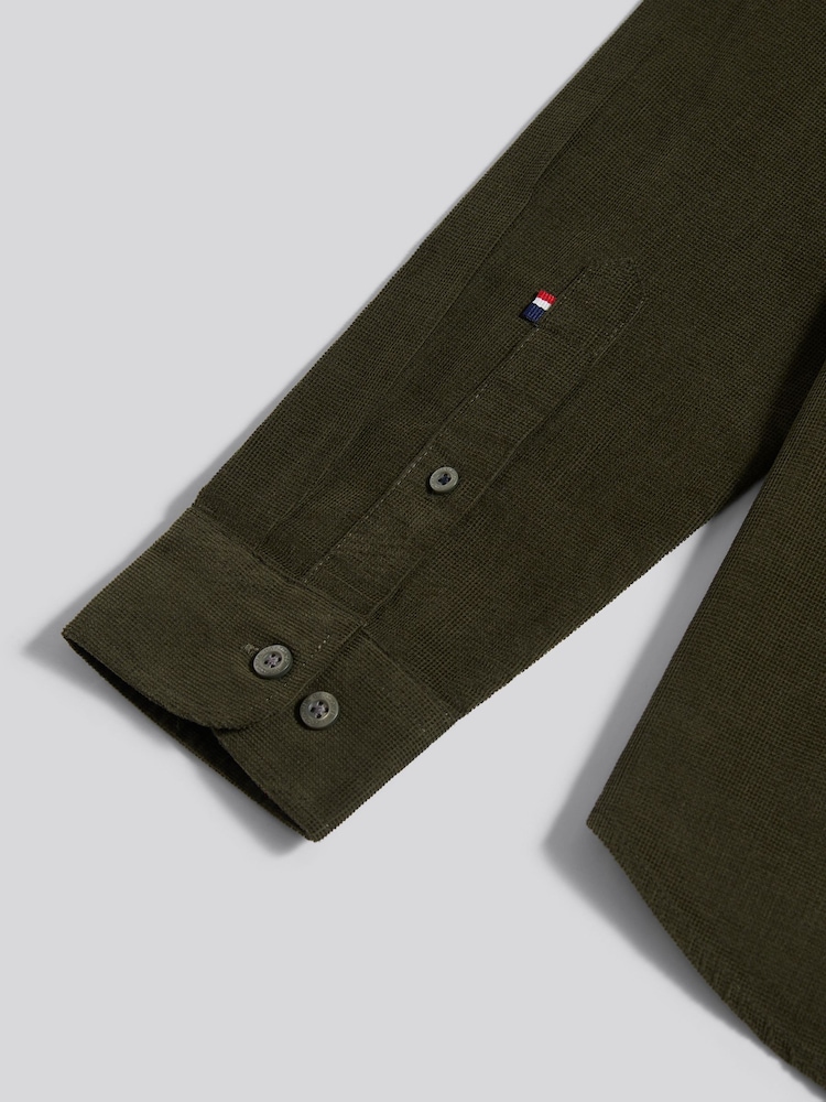 U.S. Polo Assn. Green Textured Corduroy Shirt - Image 9 of 9