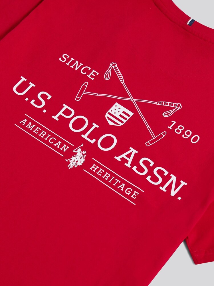 U.S. Polo Assn. Red Mens Back Graphic T-Shirt - Image 10 of 10