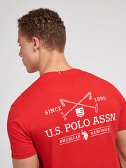 U.S. Polo Assn. Red Mens Back Graphic T-Shirt - Image 2 of 10
